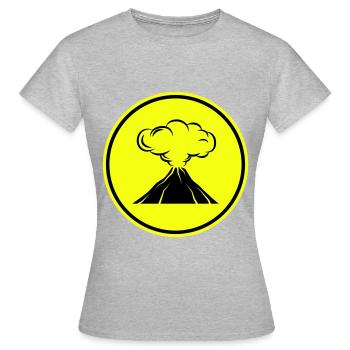 Icône de volcan - T-shirt Femme - gris chiné - Devant - AI Model Female 172 dark (172cm)