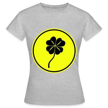 La chance de Cloverleaf - T-shirt Femme - gris chiné - Devant - AI Model Female 172 dark (172cm)