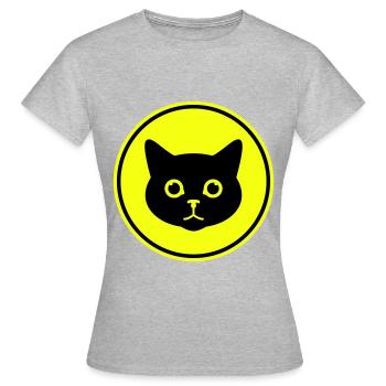 Tête de chat - T-shirt Femme - gris chiné - Devant - AI Model Female 172 dark (172cm)