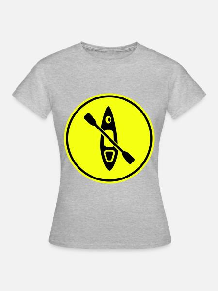 Kanu icon - Frauen T-Shirt - Grau meliert