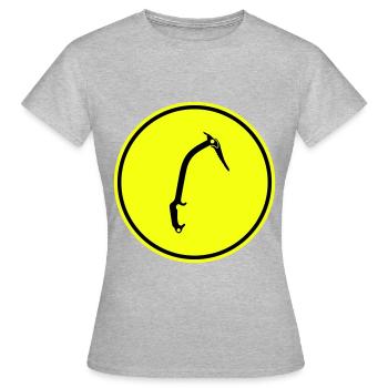 Matériel d’escalade piolet - T-shirt Femme - gris chiné - Devant - AI Model Female 172 dark (172cm)