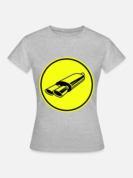 Auspuff Tuning - Frauen T-Shirt - Grau meliert
