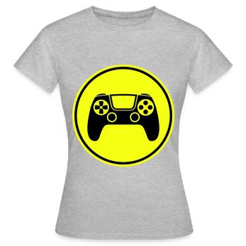 Gamepad Symbol Controller - Frauen T-Shirt - Grau meliert - Vorne - AI Model Female 172 dark (172cm)