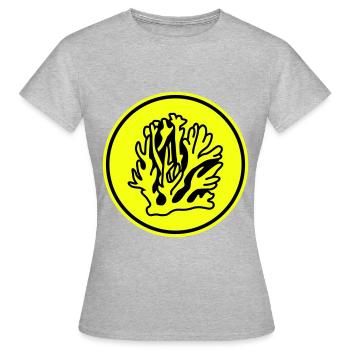 Océan de corail - T-shirt Femme - gris chiné - Devant - AI Model Female 172 dark (172cm)
