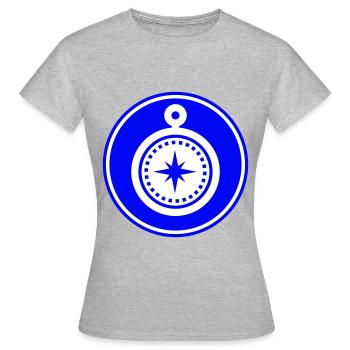 Compass icon icon - Women's T-Shirt - heather grey - Front - AI Model Female 172 dark (172cm)