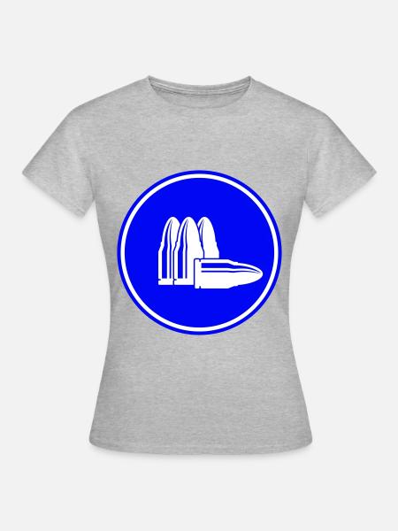 Patrone Icon symbol - Frauen T-Shirt - Grau meliert