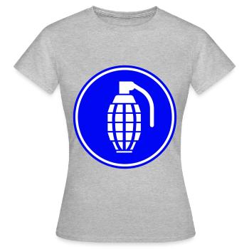 Granate waffe icon - Frauen T-Shirt - Grau meliert - Vorne - AI Model Female 172 dark (172cm)