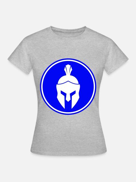 Spartaner Helm - Frauen T-Shirt - Grau meliert
