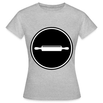 Rouleau à pâtisserie de cuisine - T-shirt Femme - gris chiné - Devant - AI Model Female 172 dark (172cm)
