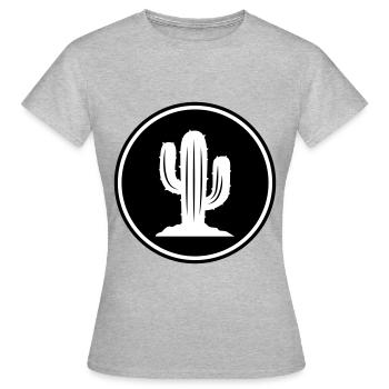 Cactus symbol - Women's T-Shirt - heather grey - Front - AI Model Female 172 dark (172cm)