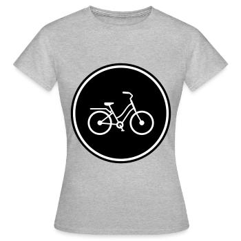 Fahrrad Icon - Frauen T-Shirt - Grau meliert - Vorne - AI Model Female 172 dark (172cm)