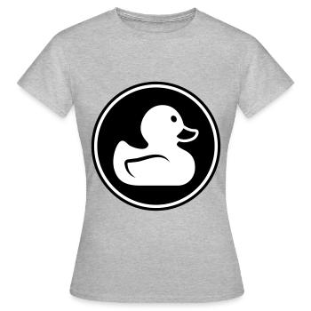 Ente Icon - Frauen T-Shirt - Grau meliert - Vorne - AI Model Female 172 dark (172cm)