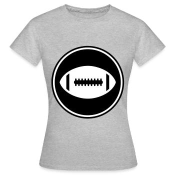 Icône de l’icône Football - T-shirt Femme - gris chiné - Devant - AI Model Female 172 dark (172cm)