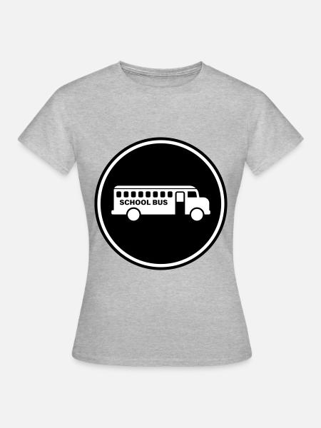 Schulbus schule - Frauen T-Shirt - Grau meliert
