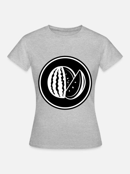 Melone Frucht - Frauen T-Shirt - Grau meliert