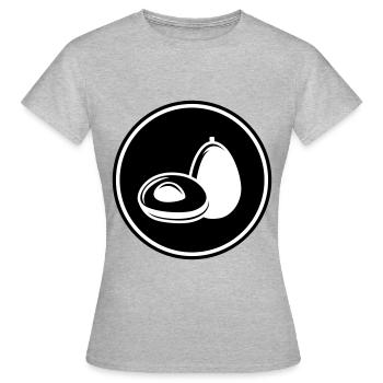 Avocado symbol - Women's T-Shirt - heather grey - Front - AI Model Female 172 dark (172cm)