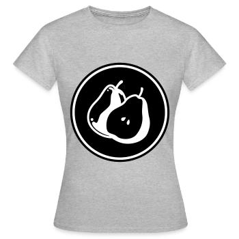Fruit de poire - T-shirt Femme - gris chiné - Devant - AI Model Female 172 dark (172cm)