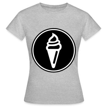 Icône d’icône de glace - T-shirt Femme - gris chiné - Devant - AI Model Female 172 dark (172cm)