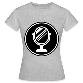 Mirror Icon Silhouette - Women's T-Shirt - heather grey - Front - AI Model Female 172 dark (172cm)