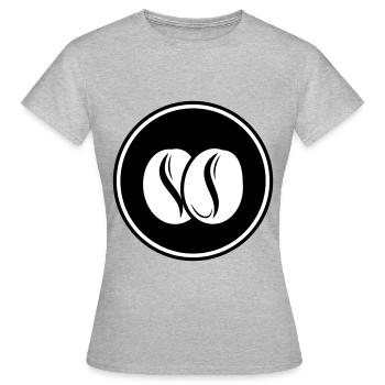 Kaffeebohne Symbol - Frauen T-Shirt - Grau meliert - Vorne - AI Model Female 172 dark (172cm)