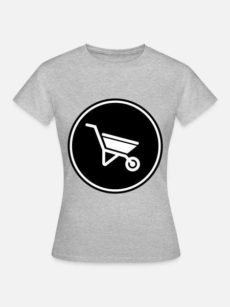 Schubkarre Symbol - Frauen T-Shirt - Grau meliert