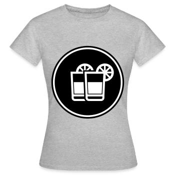 Cocktail Icon - Frauen T-Shirt - Grau meliert - Vorne - AI Model Female 172 dark (172cm)