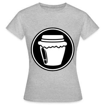 Abeille symbole miel - T-shirt Femme - gris chiné - Devant - AI Model Female 172 dark (172cm)