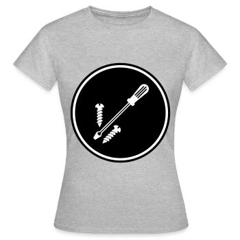Symbole du tournevis - T-shirt Femme - gris chiné - Devant - AI Model Female 172 dark (172cm)