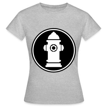 Hydrant Icon - Frauen T-Shirt - Grau meliert - Vorne - AI Model Female 172 dark (172cm)