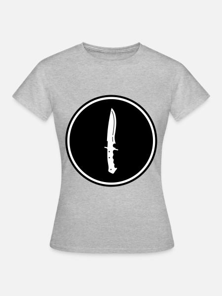 Messer icon - Frauen T-Shirt - Grau meliert