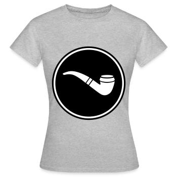 Pfeife rauchen - Frauen T-Shirt - Grau meliert - Vorne - AI Model Female 172 dark (172cm)