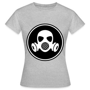 Gasmaske Symbol - Frauen T-Shirt - Grau meliert - Vorne - AI Model Female 172 dark (172cm)