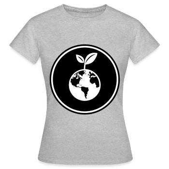 Planète Terre - T-shirt Femme - gris chiné - Devant - AI Model Female 172 dark (172cm)