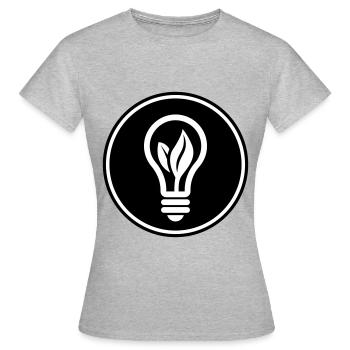Light bulb icon - Women's T-Shirt - heather grey - Front - AI Model Female 172 dark (172cm)