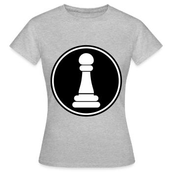 Pièce d'échecs pion évêque - T-shirt Femme - gris chiné - Devant - AI Model Female 172 dark (172cm)