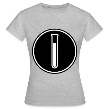 Reagenzglas Symbol - Frauen T-Shirt - Grau meliert - Vorne - AI Model Female 172 dark (172cm)