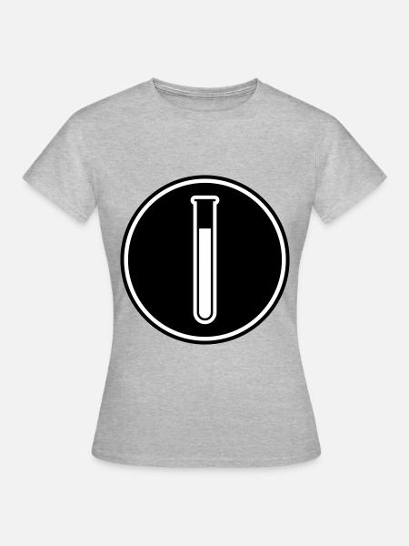 Reagenzglas Symbol - Frauen T-Shirt - Grau meliert