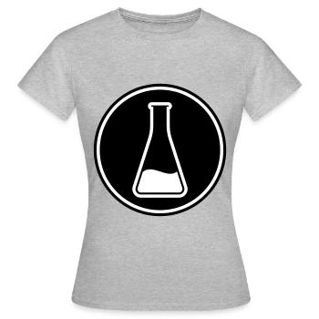 Reagenzglas Icon - Frauen T-Shirt - Grau meliert - Vorne - AI Model Female 172 dark (172cm)