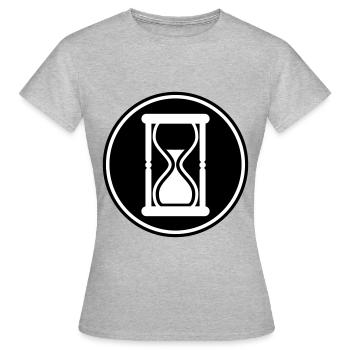 Sanduhr Symbol - Frauen T-Shirt - Grau meliert - Vorne - AI Model Female 172 dark (172cm)