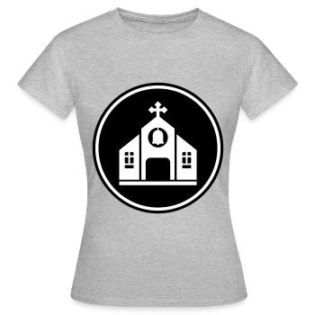 La foi dans l’Église - T-shirt Femme - gris chiné - Devant - AI Model Female 172 dark (172cm)