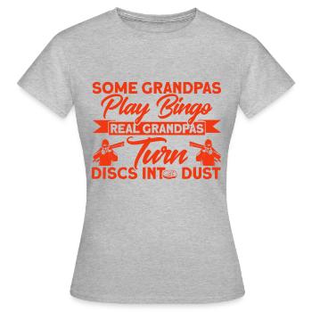Club de tir Sports de tir Clay Pigeon Shooting Cadeau - T-shirt Femme - gris chiné - Devant - AI Model Female 172 dark (172cm)