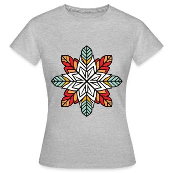 Frost Symbol Winter Flocke - Frauen T-Shirt - Grau meliert - Vorne - AI Model Female 172 dark (172cm)
