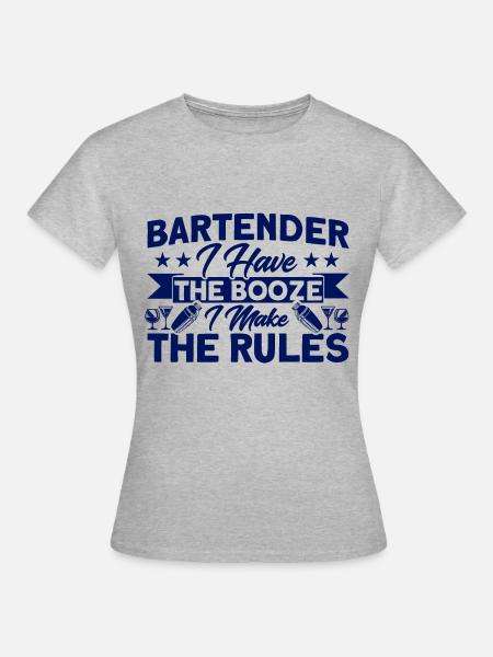 Kellner Service Barkeeper Geschenk - Frauen T-Shirt - Grau meliert