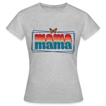 Retro Sublimation Butterfly Mama - Women's T-Shirt - heather grey - Front - AI Model Female 172 dark (172cm)