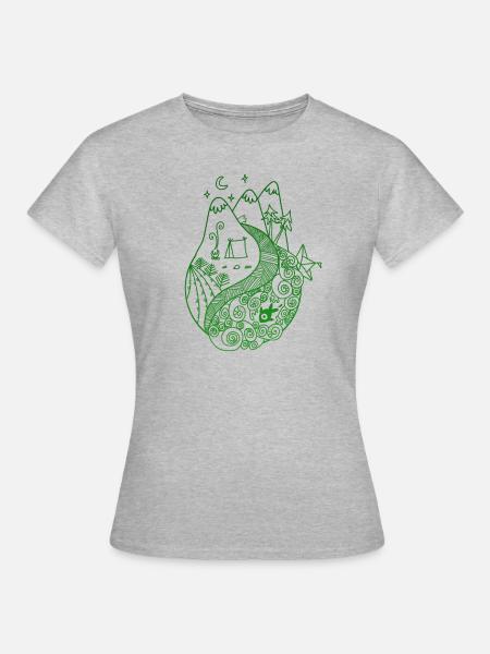 Halte die Erde einfach - Frauen T-Shirt - Grau meliert