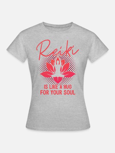 Reiki Symbol Reiki Meister Reiki Kristall Geschenk - Frauen T-Shirt - Grau meliert