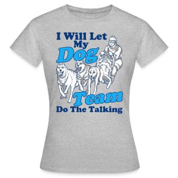 Dog sledding Sledding Dog sledding - Women's T-Shirt - heather grey - Front - AI Model Female 172 dark (172cm)