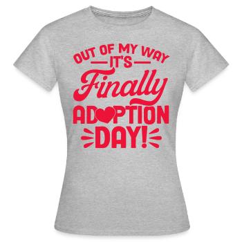 Adoption Adoption von Kindern Pflegeeltern - Frauen T-Shirt - Grau meliert - Vorne - AI Model Female 172 dark (172cm)