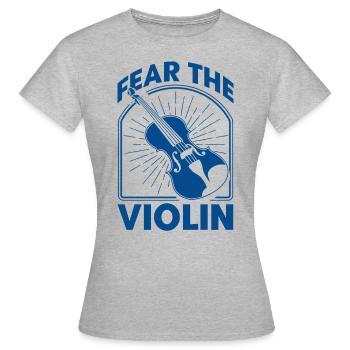 Cadeau de violoniste violoniste - T-shirt Femme - gris chiné - Devant - AI Model Female 172 dark (172cm)