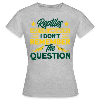 Reptile Serpent Reptiles Cadeau - T-shirt Femme - gris chiné - Devant - AI Model Female 172 dark (172cm)